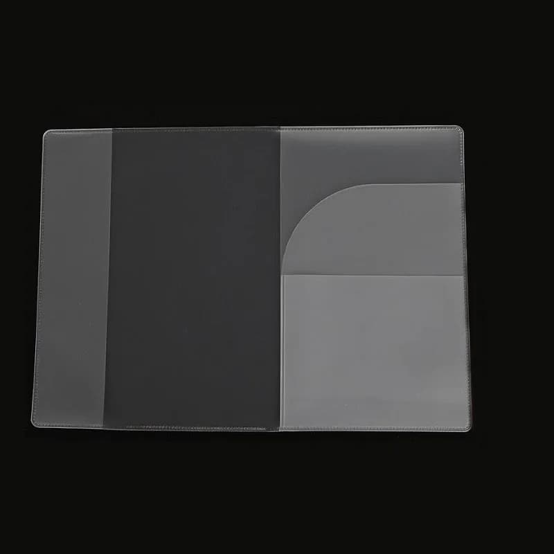 Porta passaporto in PVC economico in plastica impermeabile Porta passaporto trasparente Porta carte trasparente