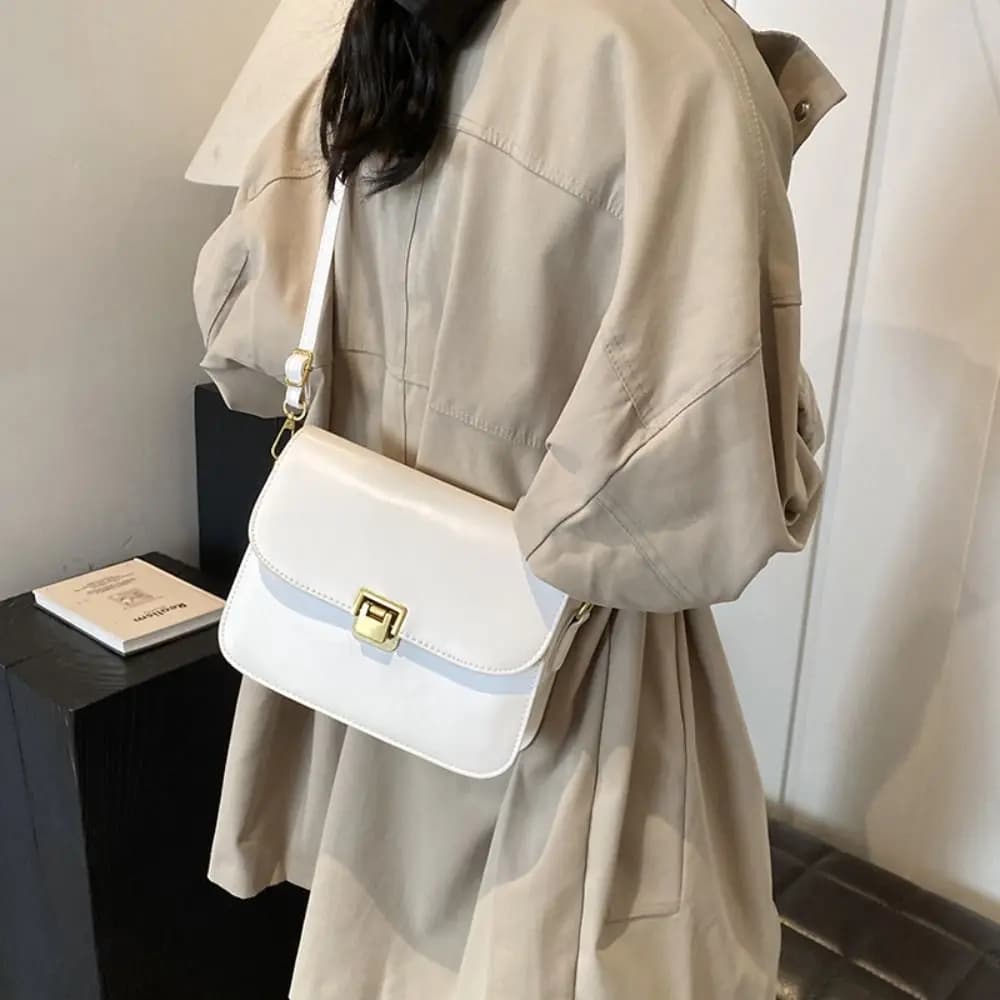 Borse a tracolla da donna in pelle PU moda Nero Bianco Kaki Marrone Borsa a tracolla coreana impermeabile Borse da viaggio da donna