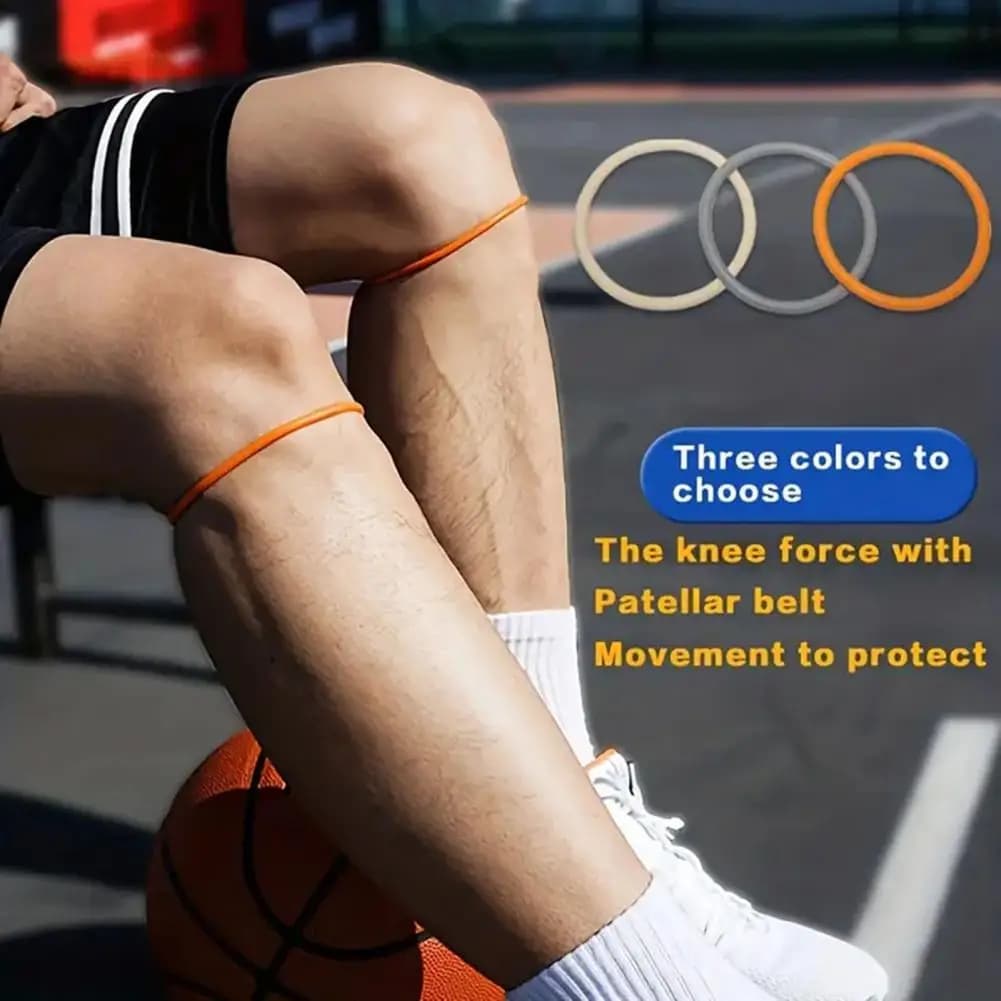 Cinghia di supporto tendine rotuleo per alleviare il dolore al ginocchio Fascia stabilizzatrice rotulea in silicone Ginocchiera per tennis Running Jumpers Soccer