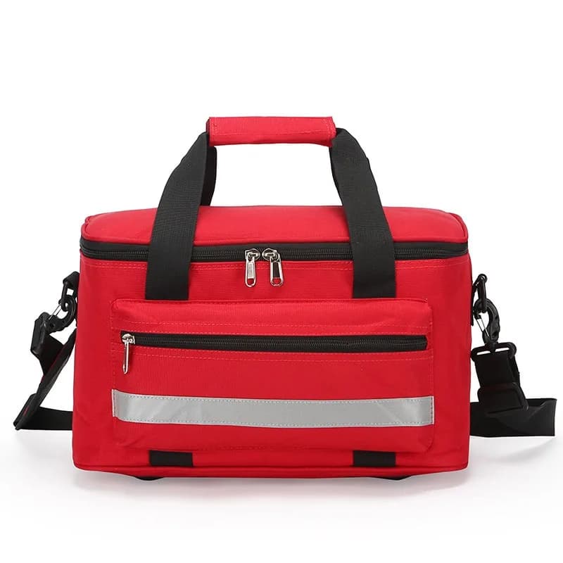 Waterproof Empty Medical First‑Aid Bag, Oxford Cloth Anti‑Slip Base Hand‑Shoulder Emergency Storage Kit
