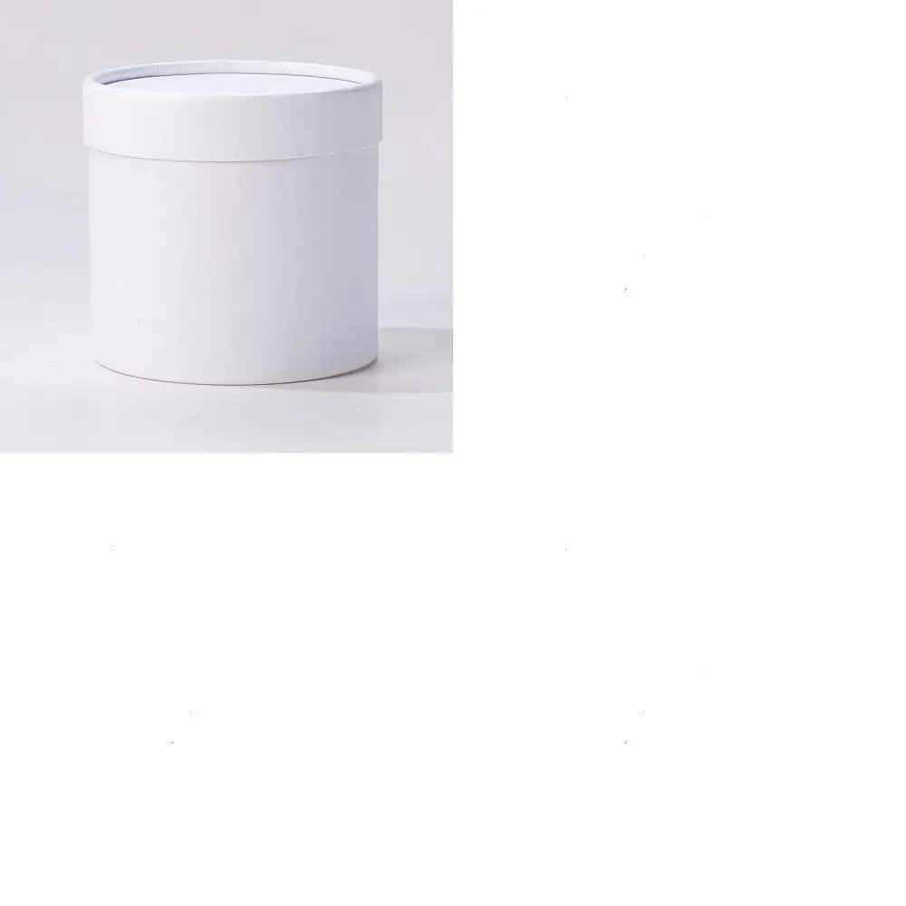 1Pc Cardboard Box Paper Jewelry Storage Gift Boxes Column White 12x12cm