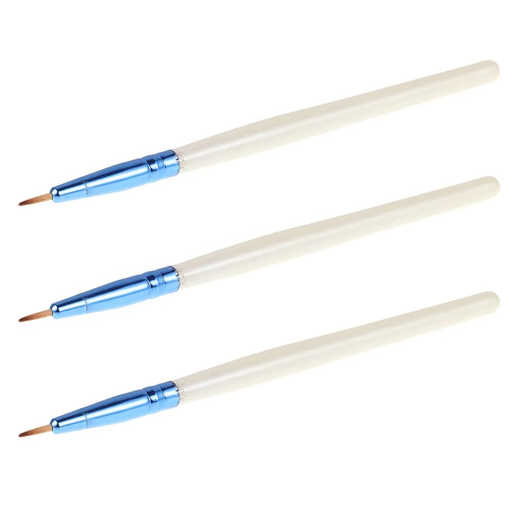 Set di 3 Pennelli per Eyeliner con Punta Ultrafine, Strumento Portatile per Trucco Occhi, Applicatore per Correttore