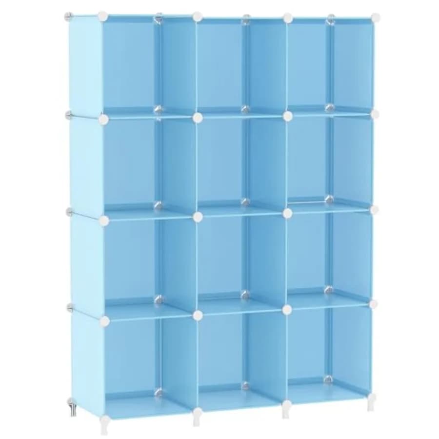 Organizzatore a Cubi Portatile per Armadio e Stoccaggio, Scaffali Impilabili Fai-da-te a 12 Cubi, Organizzatore per Vestiti