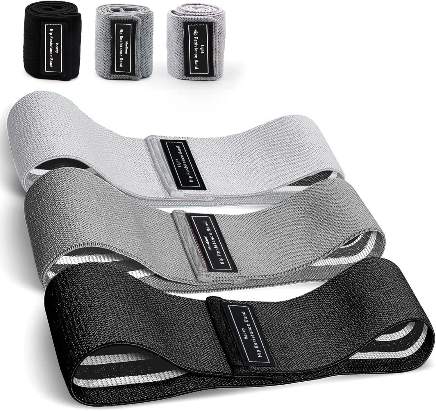 Fabric Resistant Glute Waist Ribbon Elastic Waist Squat Circle Stretch Strips Fitness Loop Yoga Gym Equipment