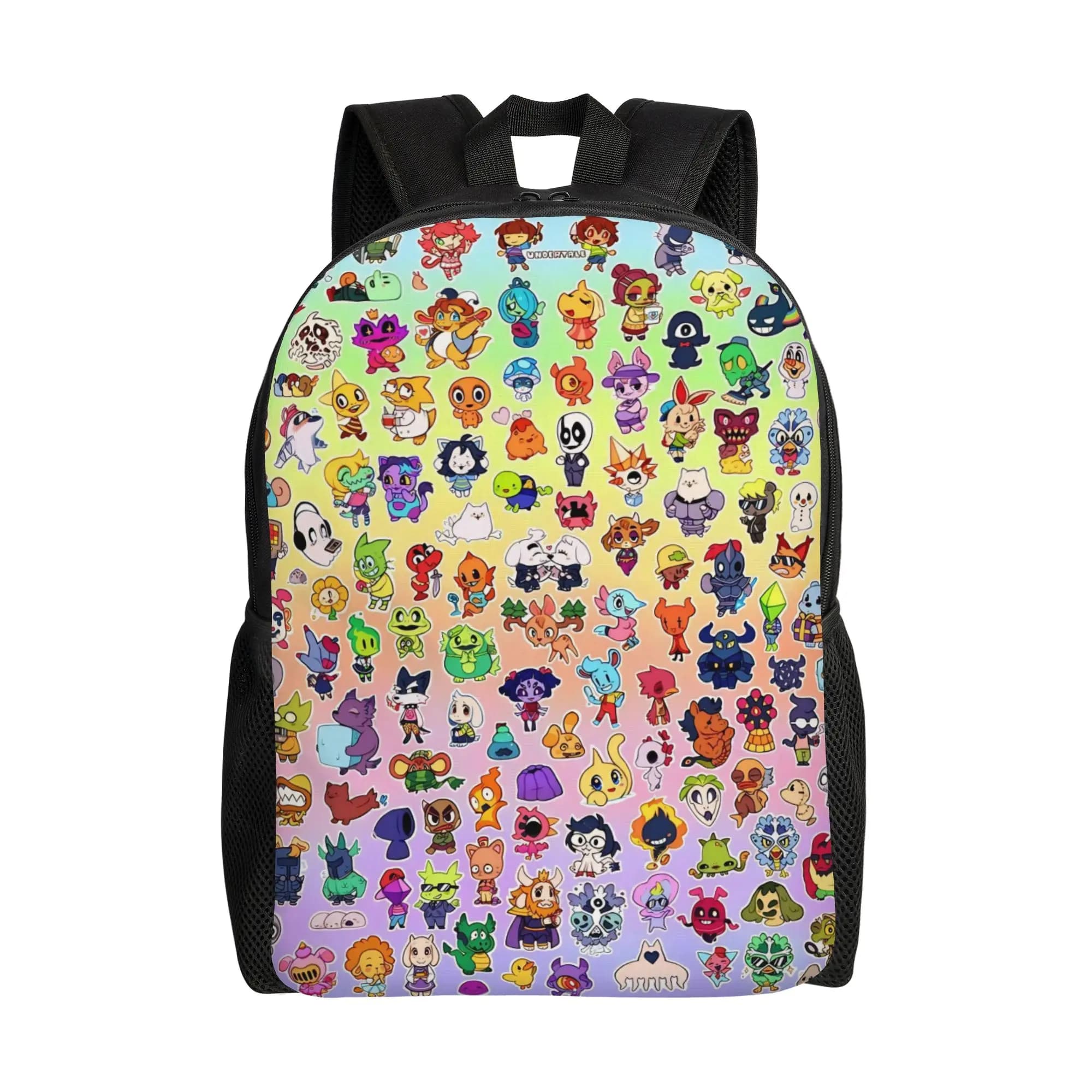 Zaino Undertale Sans Skeleton per uomo e donna, casual, per scuola, lavoro, giorno, gioco, cartone animato, anime, borse in tela per laptop, per esterni