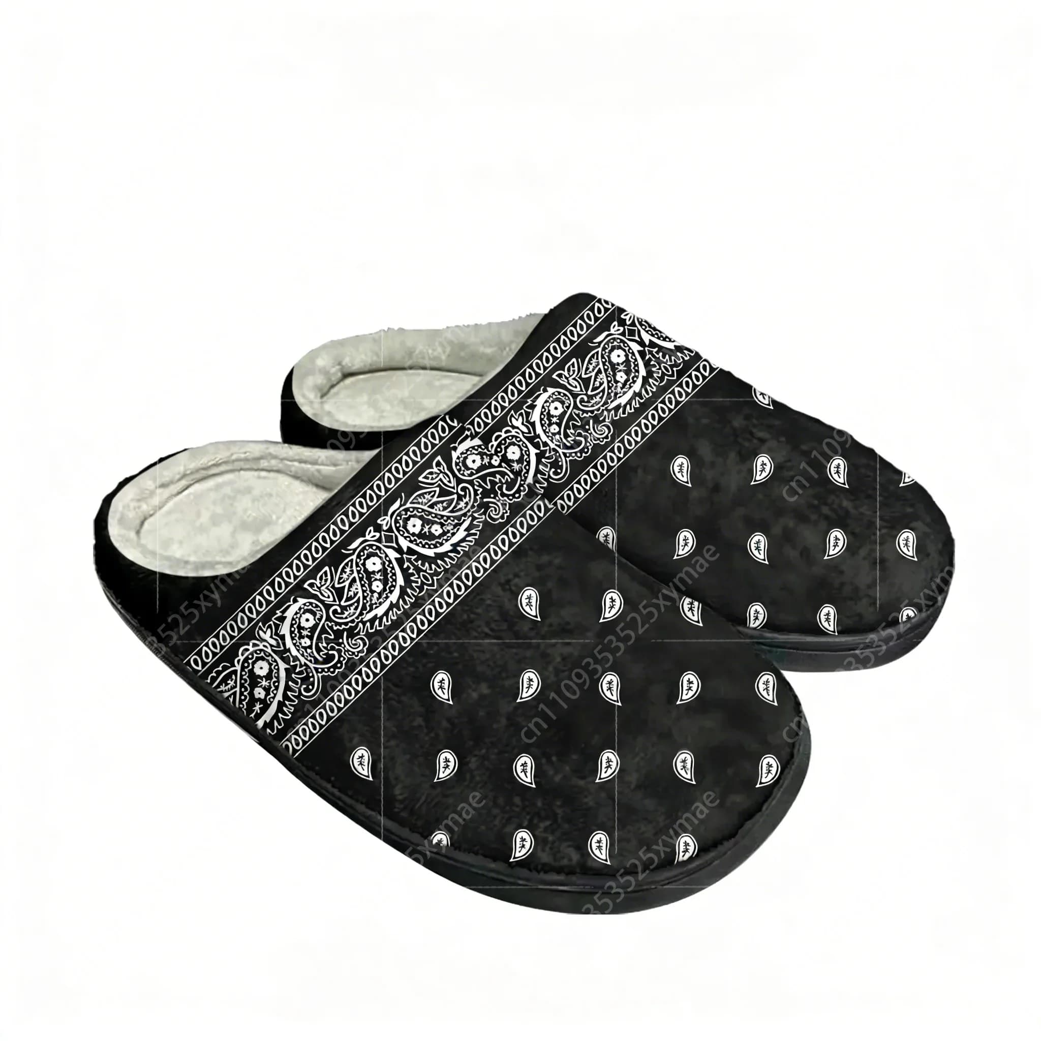 Pantofole in Cotone con Motivo Paisley, Unisex, Ultima Moda, Calde e Morbide per Interni, Scarpe Termiche Piatte