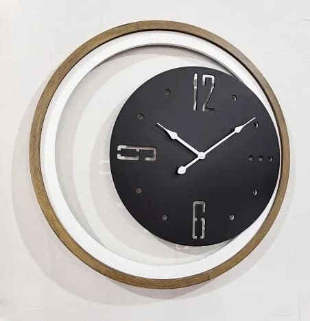 Orologio da Parete Moderno in Legno e Ferro da 51CM, Design Semplice e Creativo per Camera da Letto, Decorazione, Vendita all'Ingrosso e Dropshipping