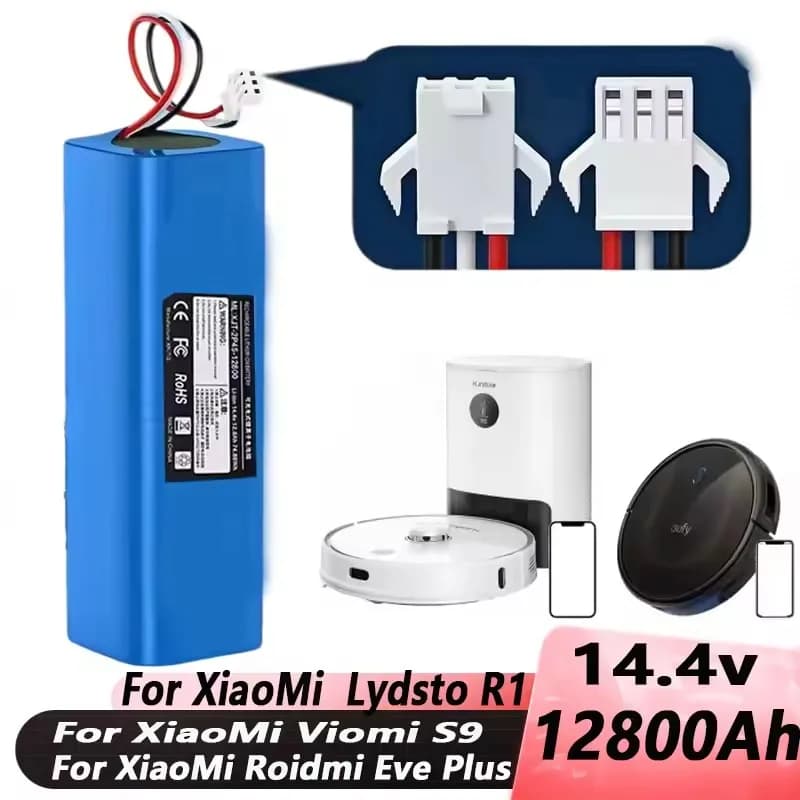 14.8V 5200mAh H18650CH-4S2P Robot Battery For Xiaomi Lydsto R1 Pro HD-STYTJ-W03 S1 YM-S1-W03 G2 Robotic Vacuum Cleaner