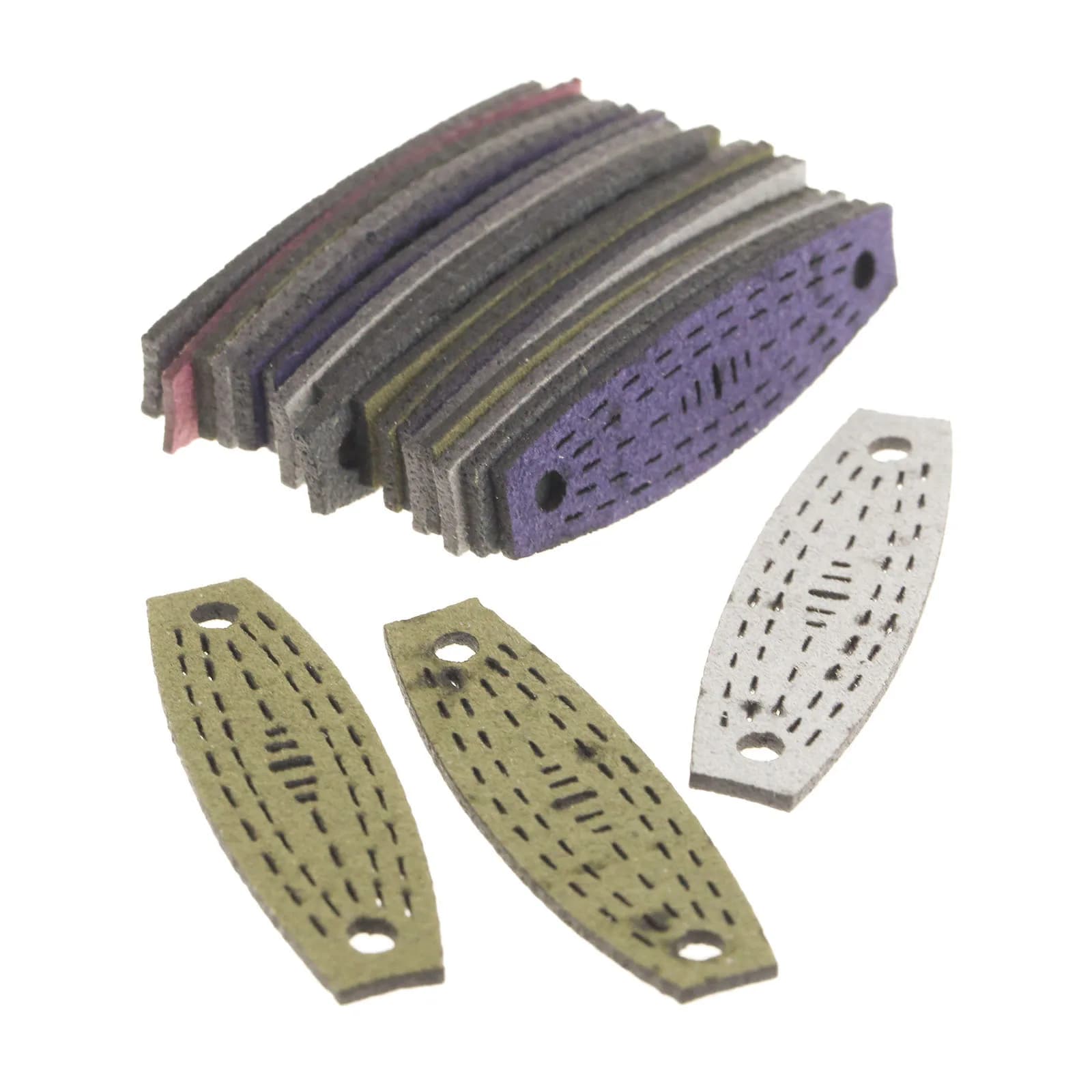 20/10/5 pezzi caccia catapulta borse in pelle microfibra fionda tasca in pelle utilizzata per sparare pesce fionda 50mmX15mmX8mm