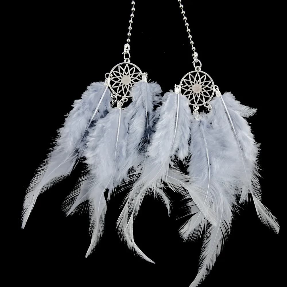 1PC Dream Catcher Car Pendant Feather Wind Chime Creative Cute Car Interior Decoration Rearview Mirror Pendant
