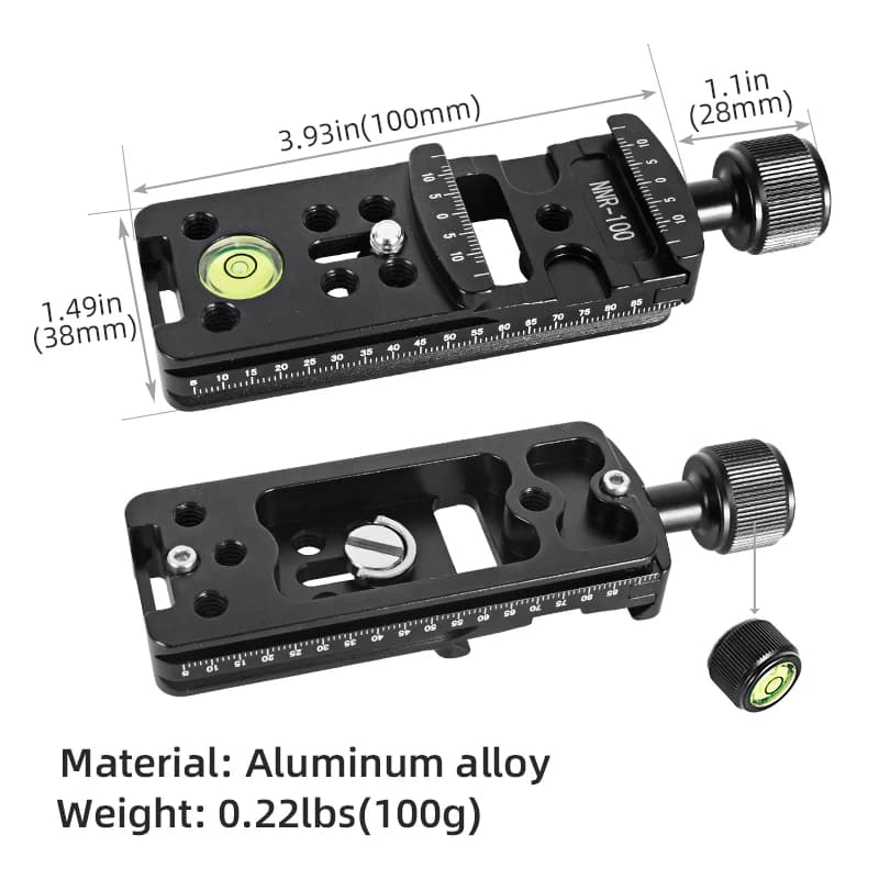 NNR Quick Release Clamp Adapter Nodal Tripod Head Slide Rail Plate Clip for Arca Swiss Professional Camera Accessories