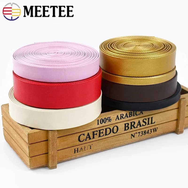 Cordoncino in Pelle Sintetica PU 8M 5-30mm, Cintura per Indumenti, Corda Decorativa, Nastro per Borse, Bordatura per Vestiti, Accessori per Cucito Fai-da-Te