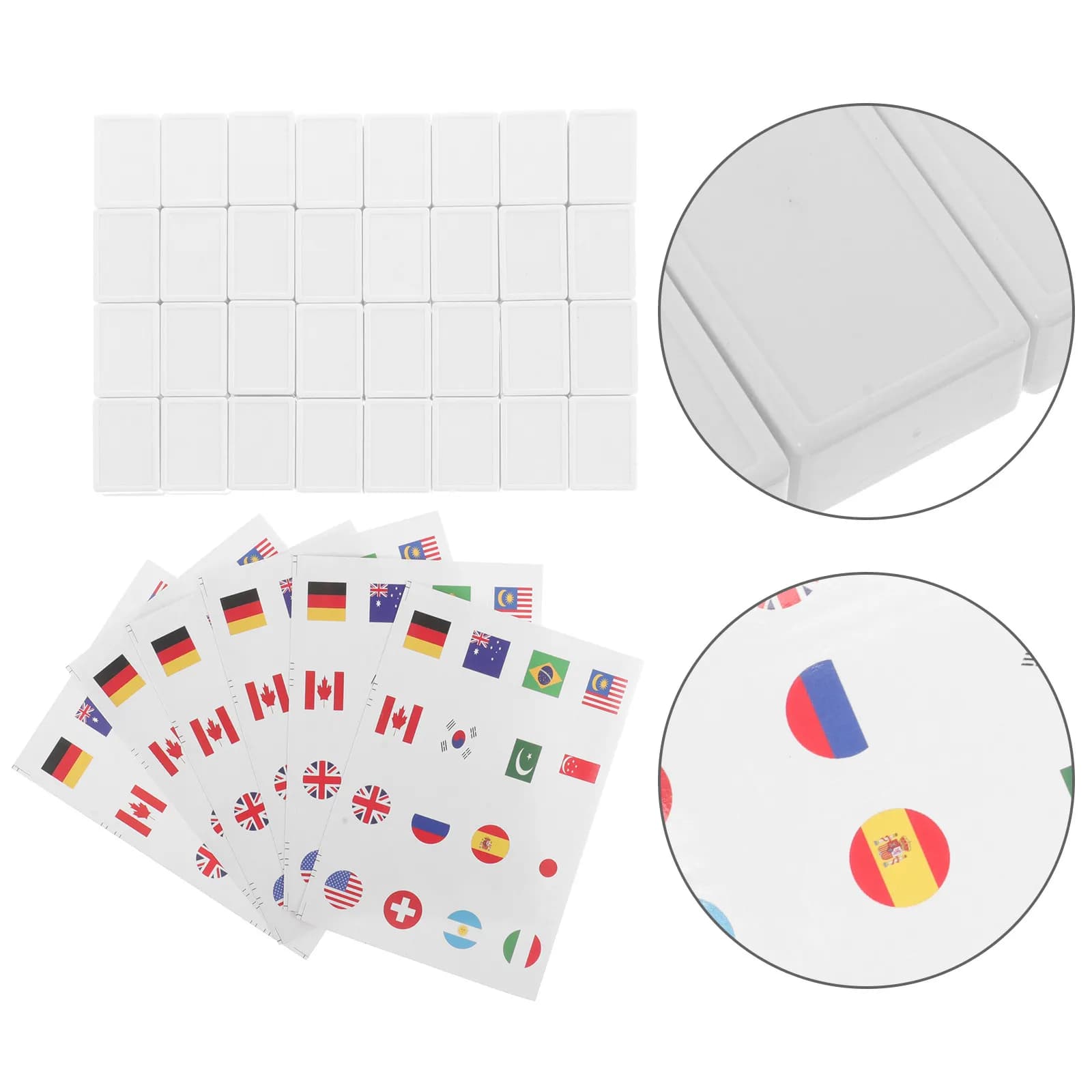 65 supporti per domino Mahjong per tessere di domino Mexican Train, in plastica resistente, regole semplificate, giochi per famiglie, da viaggio