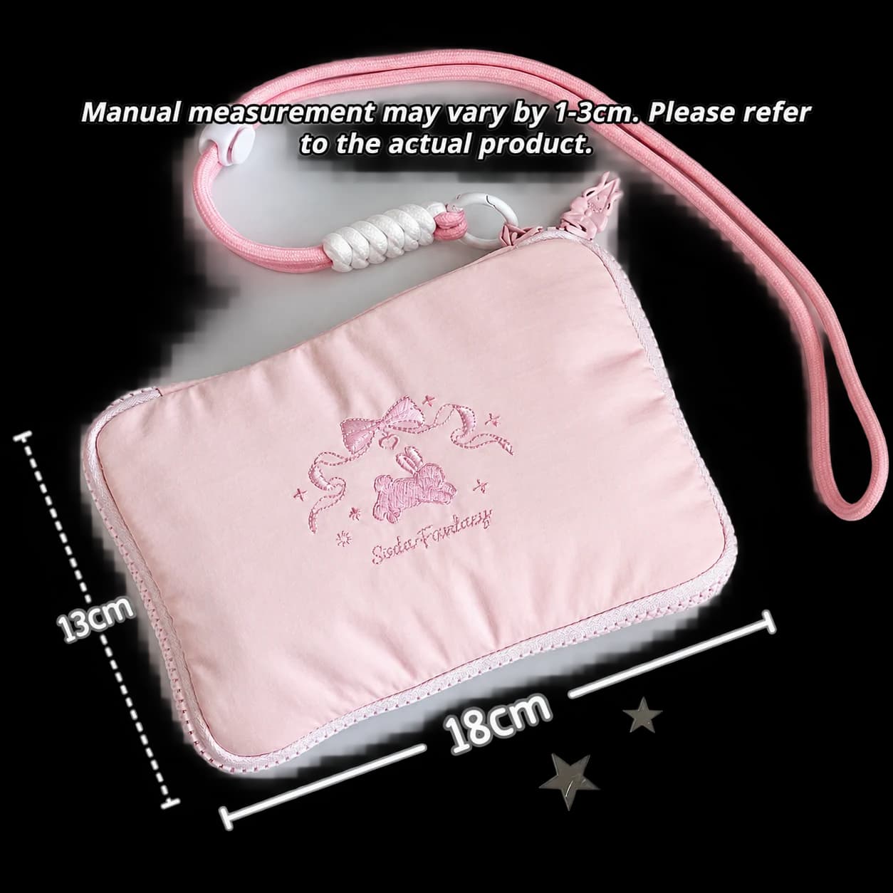 Neck Hanging Card Holder Cartoon Id Storage Pouch Passport Organizer Embroidered Card Pouch For Daily Commuting Passport Storage