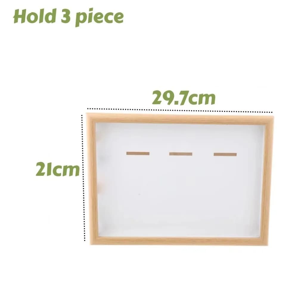 Wooden Photo Frame Honor Medal Display Dust-Proof Display Case Wear-resistant Picture Frame