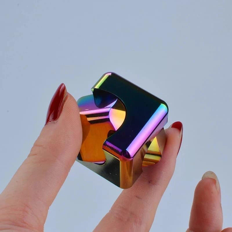 Metallo Piazza Fidget Spinner Antistress EDC Punta delle dita Giocattoli Sollievo dallo stress Mano Trottola magnetica Anti-ansia Spiner Giocattoli per bambini