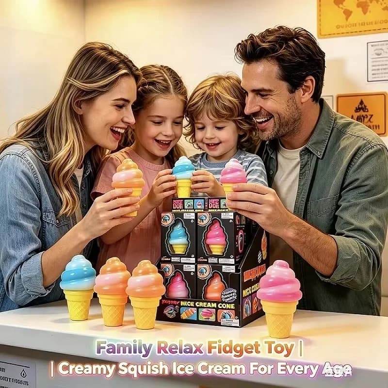 Schylling Needoh Pizza Sensory Fidget Cube Antistress Squishy Giocattolo da Spremere per Concentrazione e Relax per Adulti, Bambini e Adolescenti, Regalo Creativo