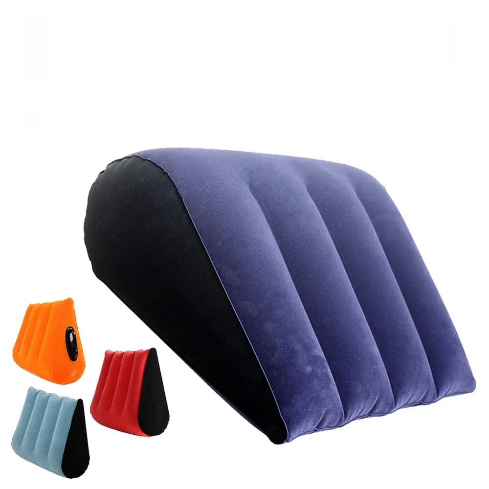 Cuscino da Viaggio Gonfiabile Multifunzionale, Cuscino Lombare per Yoga, Supporto per Posizioni di Viaggio, Cuscino ad Aria Triangolare