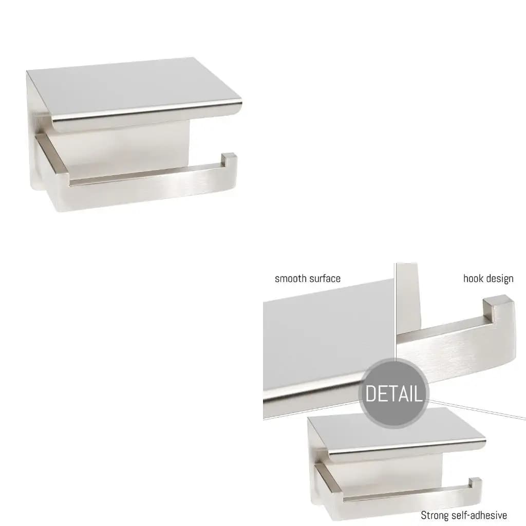 Wall-mount Tissue Holder Toilet Paper Dispenser Without Drilling Rustproof