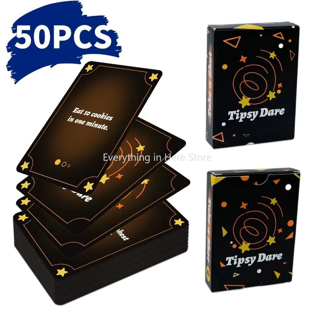Carte di interazione per giochi da tavolo da 50 pezzi adatte per interazioni di giochi da bere Carte di raccolta di intrattenimento e tempo libero