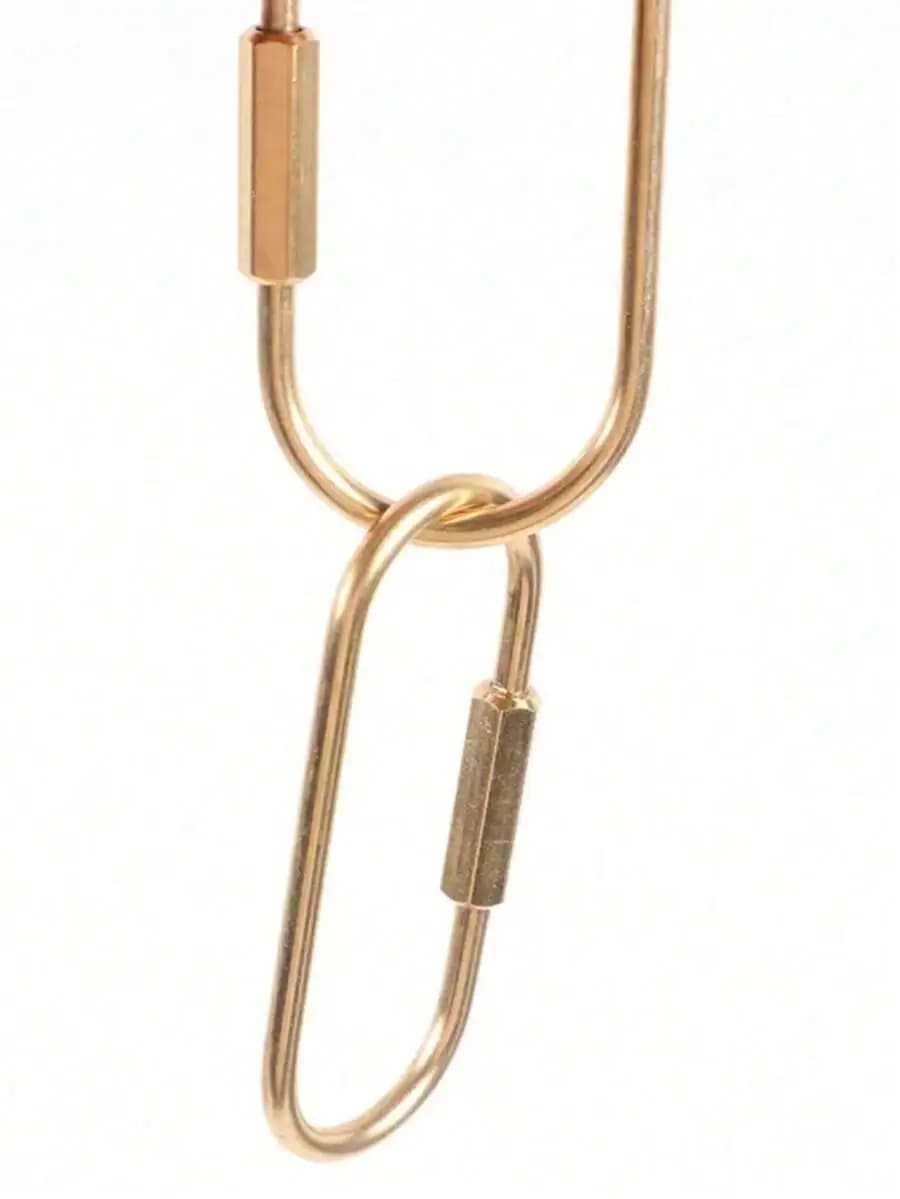 Heavy Duty Brass Screw Lock Keychain For Car Keys House Keys Backpacks Luggage