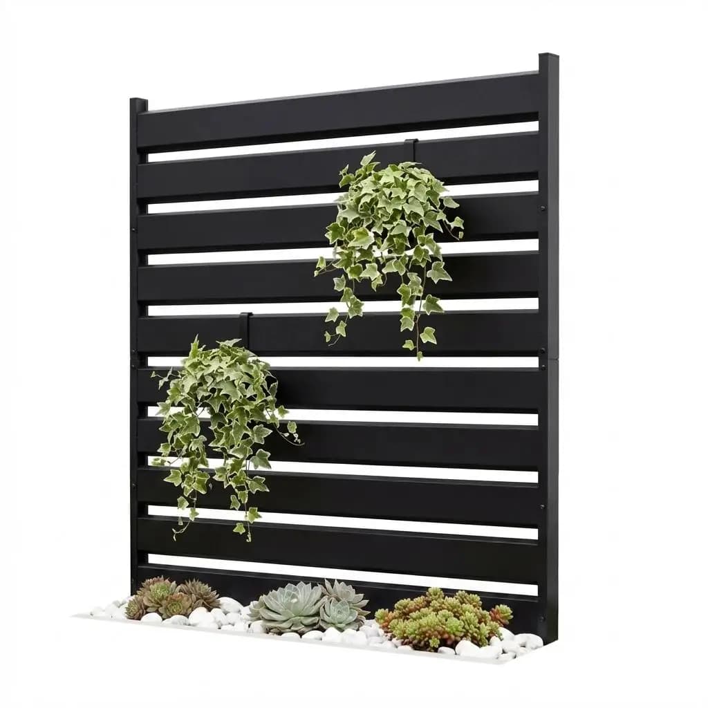 Pannelli per Recinzione Climatizzatore, Schermo Privacy Esterno 38" L x 42" A, Recinzione Metallica Senza Scavo per Attrezzature Piscina, Recinzioni per Bidoni della Spazzatura