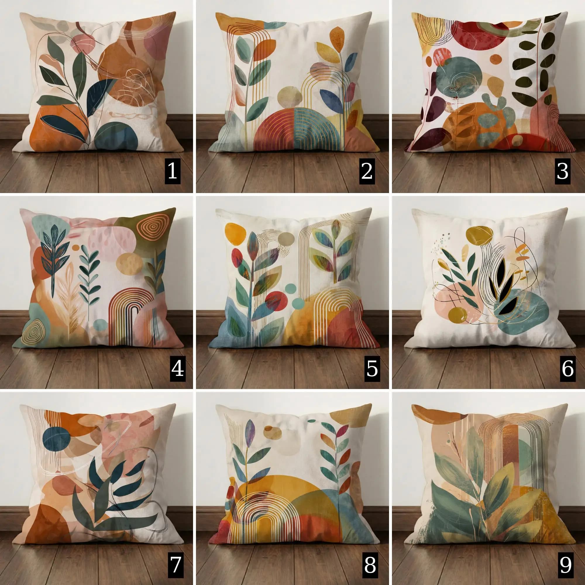 1pc Minimalist Abstract Boho Decorative Cushion Cover, 2D Print Polyester Pillow Case for Sofa Bed Car Office Home Decoration