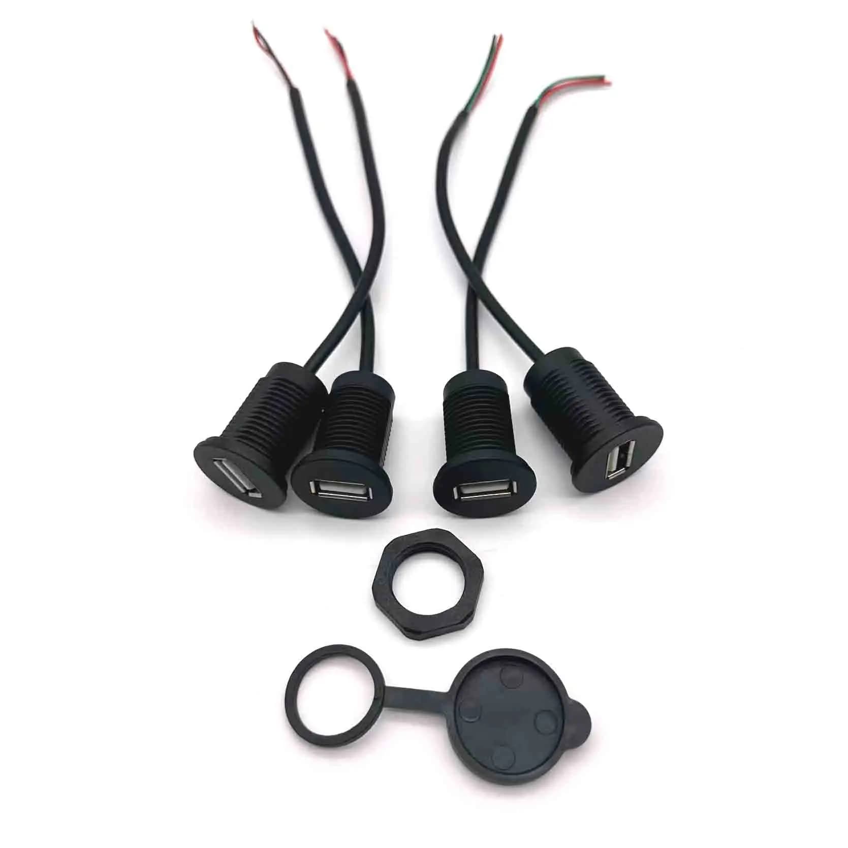 Connettore USB impermeabile con presa femmina dado M18 Presa di ricarica rapida ad alta corrente 3A Presa di ricarica USB