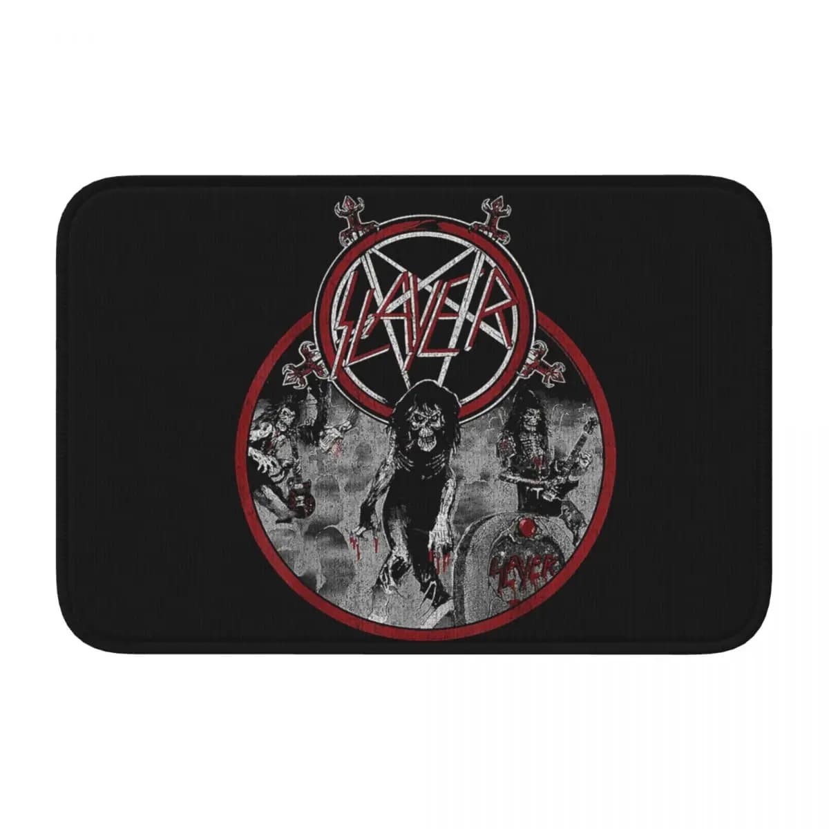 Tappetino antiscivolo Heavy Metal Rock Slayer Live Undead per ingresso cucina, tappeto per la casa, tappetino per soggiorno