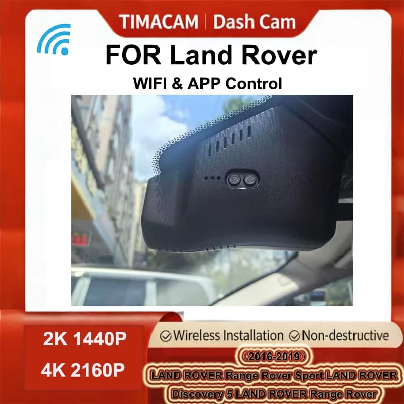 TIMACAM 2K 4K Dash Cam Auto DVR Video Camera For Land Rover Discovery 5 Range Rover Range Rover Sport Evoque 2016-2019