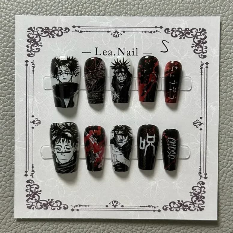 Gojo Satoru Manicure Occhi di gatto Stampa Ragazza portatile Viaggio Decora Accessori per gioielli Figura di cartone animato Circostante Nail Art