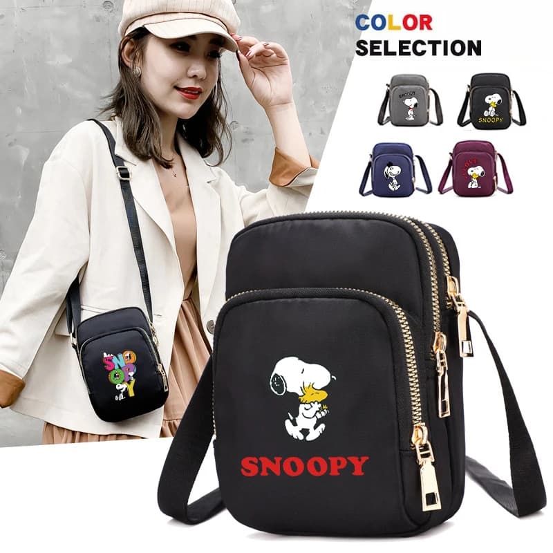Borsa a tracolla da donna Snoopys, borsa a tracolla multifunzione alla moda per giovani, custodia per cellulare, graziose borse da donna, regali di compleanno divertenti