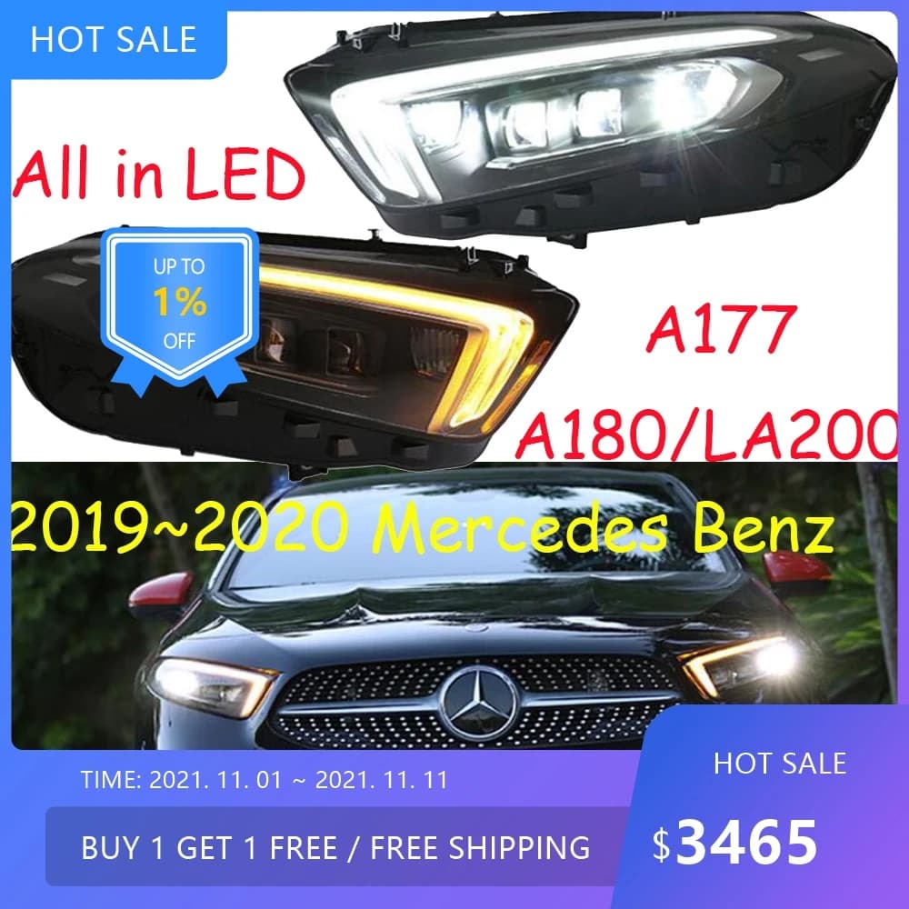Faro anteriore originale 2019~2020 per Mercedes Benz W177, faro A200 A180, accessori auto LED per faro W177