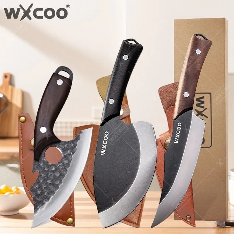 WXCOO Handicraft Knives, Professional Chef Knife, Japanese Kitchen Knife, Butcher's Knife, Kitchen Knives for Cutting Fruit and Meat