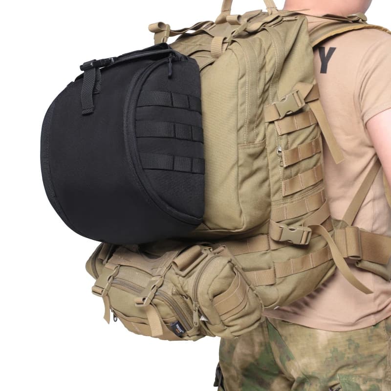 Borsa per casco militare Borsa tattica Molle per casco da softair imbottita Borsa da trasporto per maschera veloce MICH Attrezzatura da bici per la caccia sportiva
