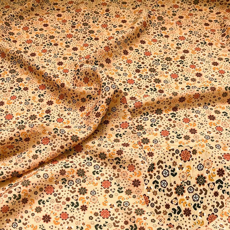 Nuovo tessuto cinese con stampa digitale Piccoli fiori Tessuto di cotone broccato Stile cinese Cheongsam Abito Camicetta Tessuti Hanfu