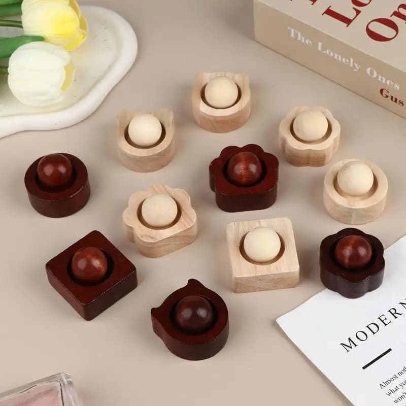 Wooden Essential Oil Diffuser Fragrance Diffuser Ornament Solid Wood Fireless Aromatherapy Diffuser For Home Decoration