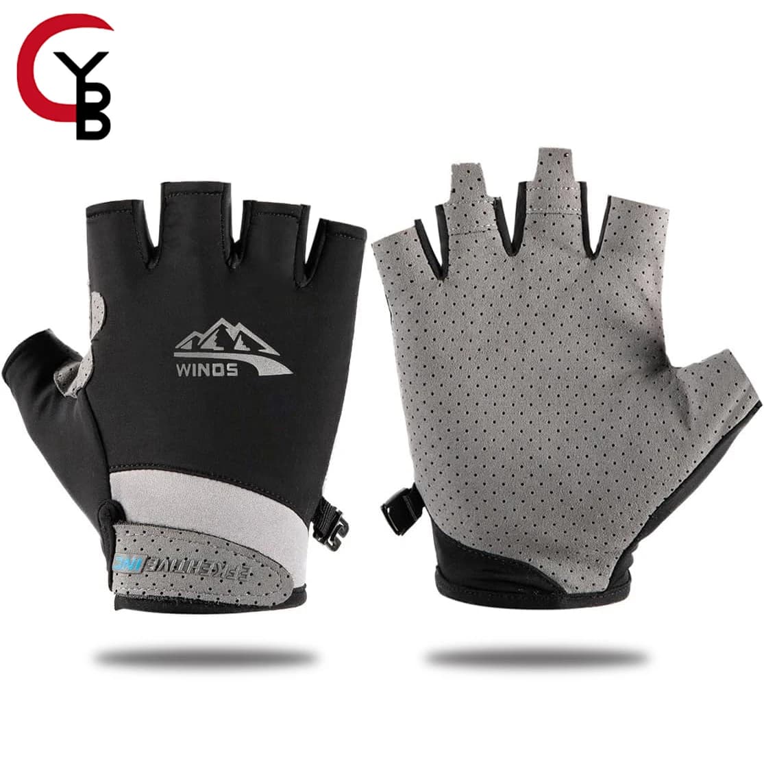 YANBIGUO Guanti con protezione UV Donna Uomo, Guanti senza dita per ciclismo/guida/pesca/Vela/Kayak/Paddle/Rowing