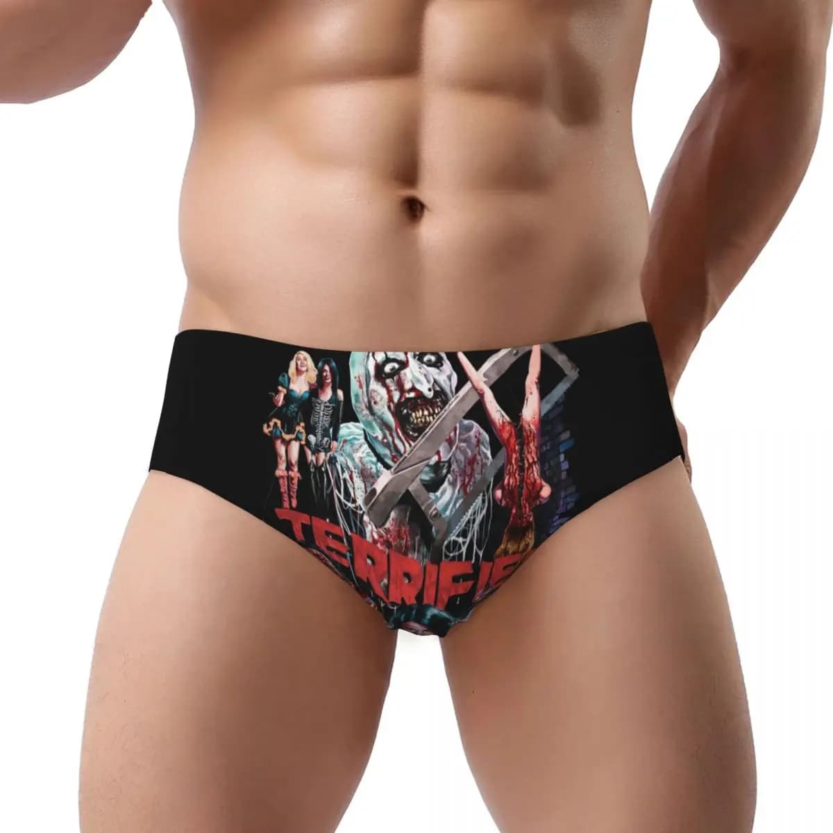 Terrifier da uomo personalizzati Halloween Horror Movie Uomo Mutandine brevi Mutande intimi traspiranti maschili