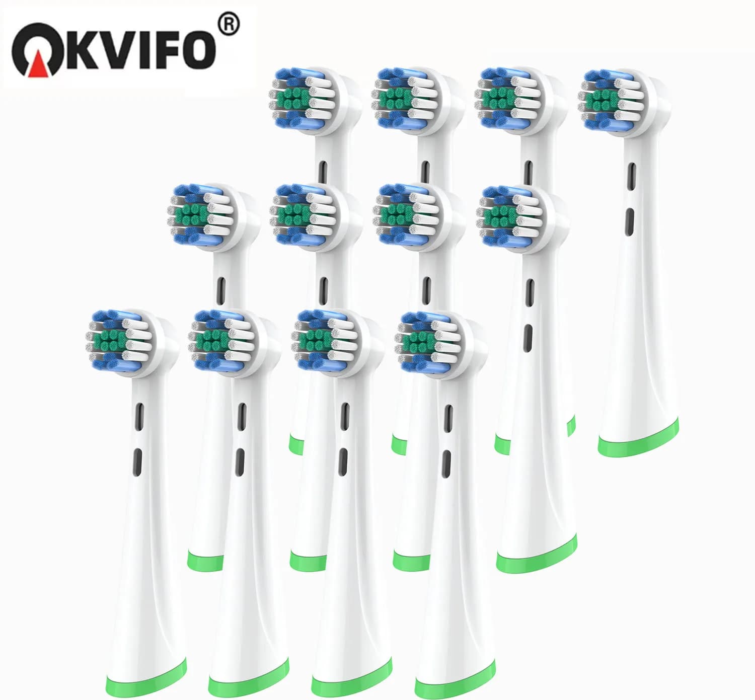 Replacement heads KVIFO 2/4/8/12 compatible with Oral B iO series 2/3/4/5/6/8/9/10