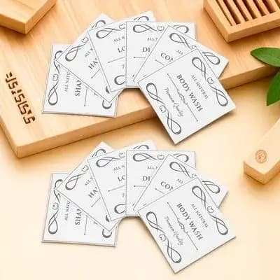 12 Etichette in PVC Impermeabili a Lunga Durata, Design Minimalista per Sapone Liquido, Lozione, Shampoo, Balsamo, Dispenser di Sapone, Bagno