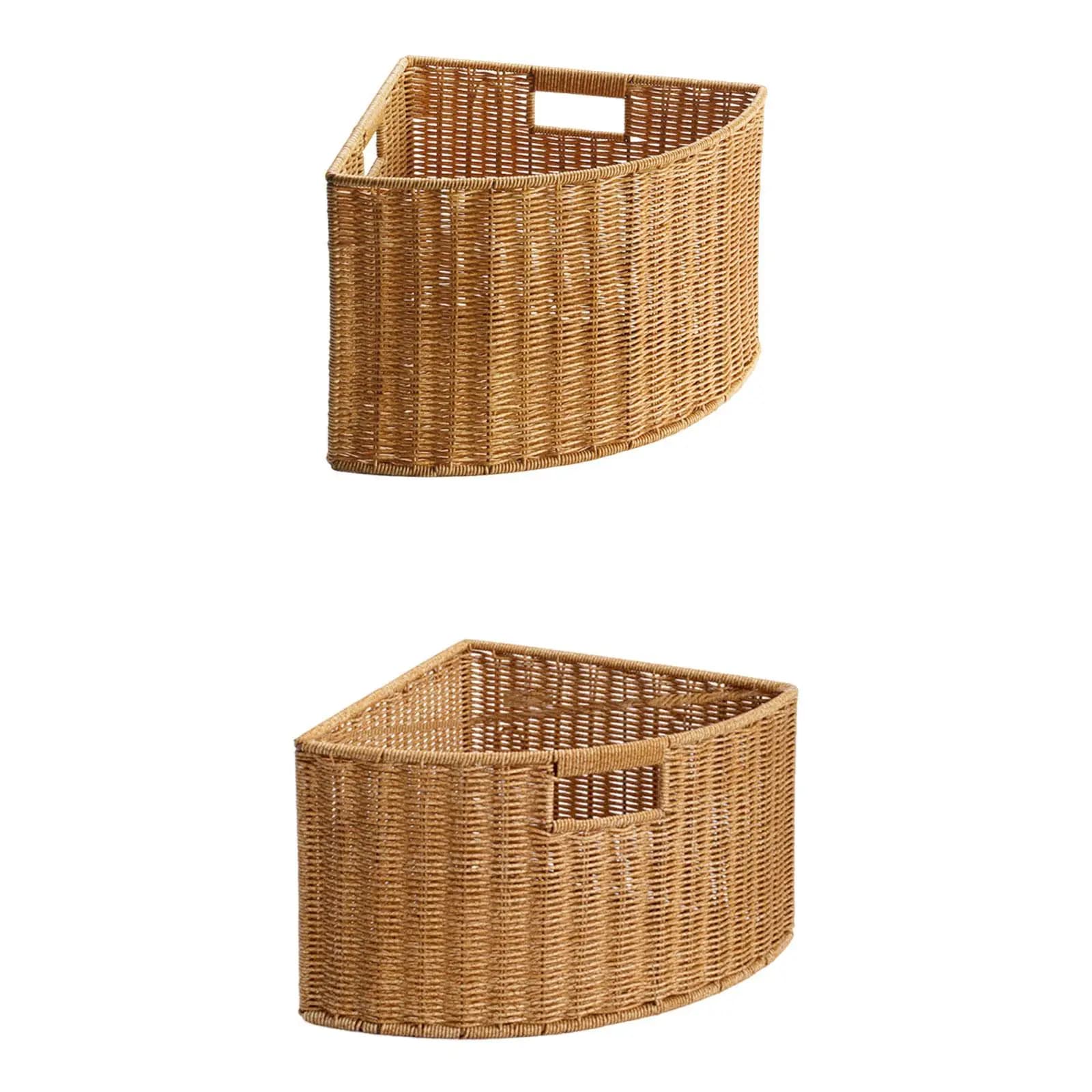 Large Capacity Corner Storage Basket Organizer Basket PP Material Open Top Portable Bin for Laundry Room