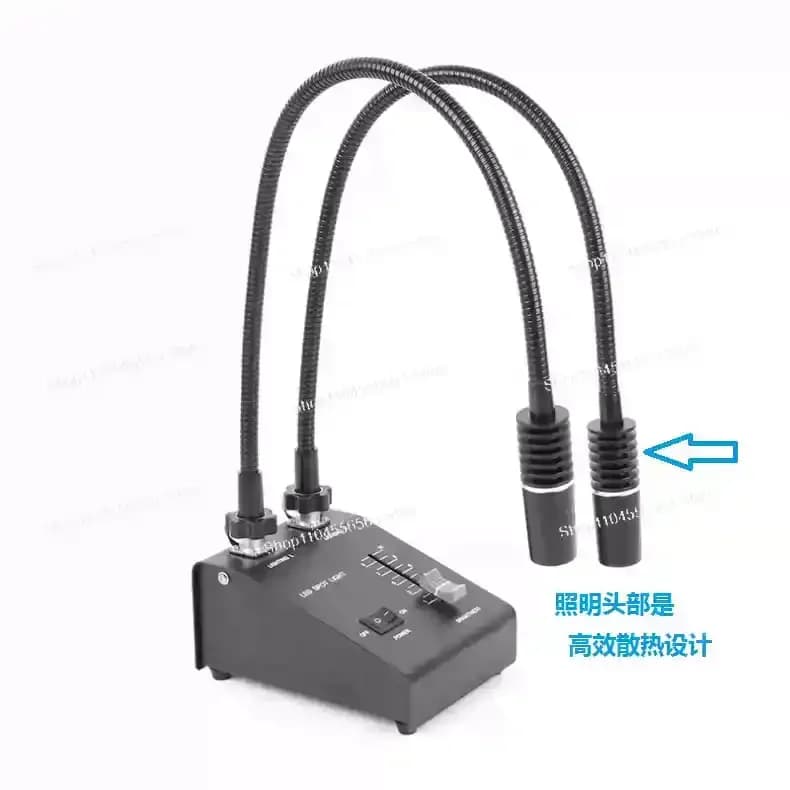 3 in 1 6W 6500K Industry Microscope LED Illuminator Lamp Spot Light Lamp With 60 LED Ring