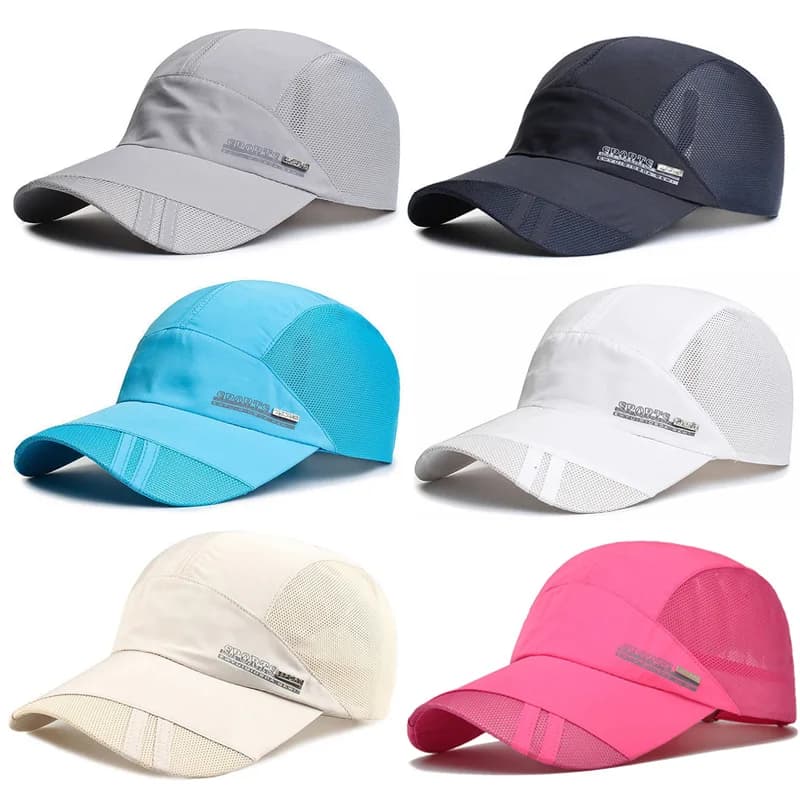 Cappellino da Baseball ad Asciugatura Rapida per Uomo, Cappello Estivo Traspirante per Donna, Cappello da Sole per Pesca, Corsa, Famiglia, Genitori, Adolescenti, 1 Pezzo