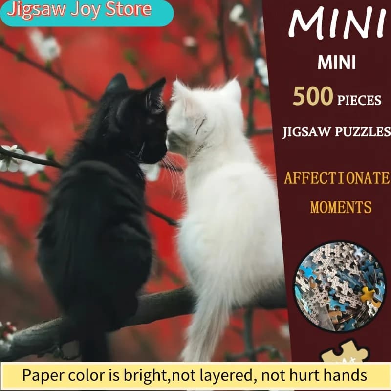 1 Scatola di Mini Puzzle Adatti per Adulti - Scene Romantiche e Arte Commovente, Pezzi da Collezione Portatili, Livello Intermedio