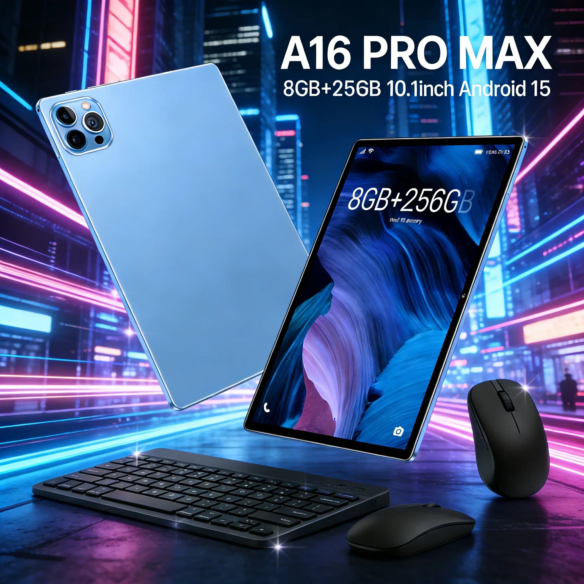 Business Tablet 16 Pro Max Android 15, 8GB RAM, 256GB Large Memory, Pad for Office
