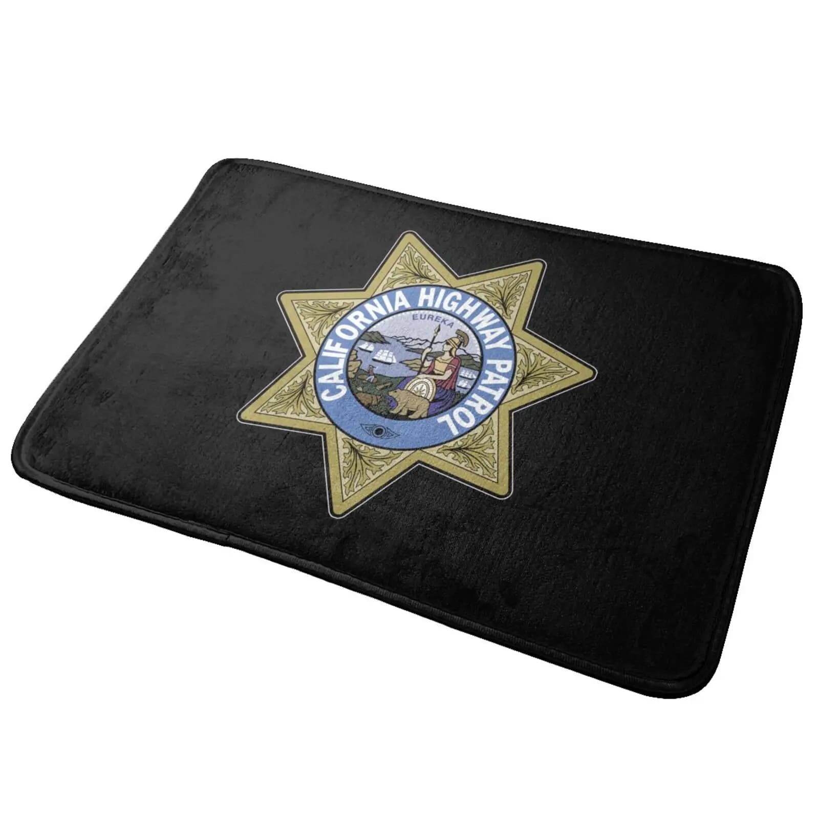 California Highway Patrol Chp Chips Dipartimento della polizia Tappetino Tappeto Toilette Tappeto in velluto Resiste allo sporco