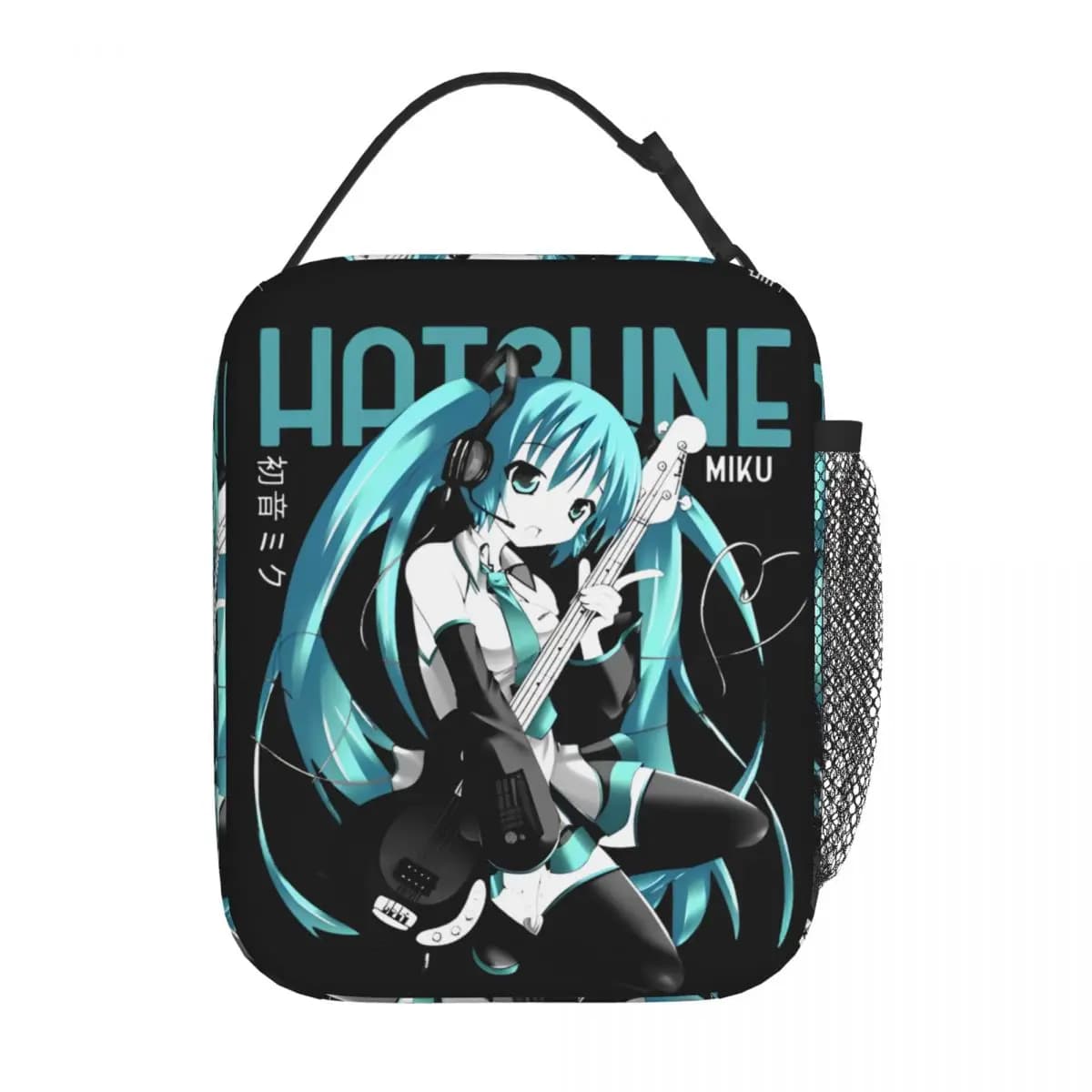 Hatsune Miku Anime Borse per il pranzo isolate Contenitore per pasti portatile Borsa termica Tote Lunch Box Borsa per alimenti da viaggio da lavoro