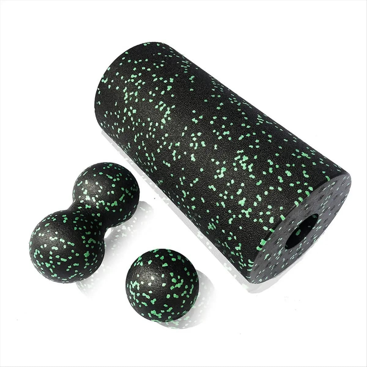 ABYB 3PCS Yoga Roller Massage Set of peanut balls Fitness EPP Foam Column for Back Pain Stretching of Deep Fabrics Muscle Relaxation - C