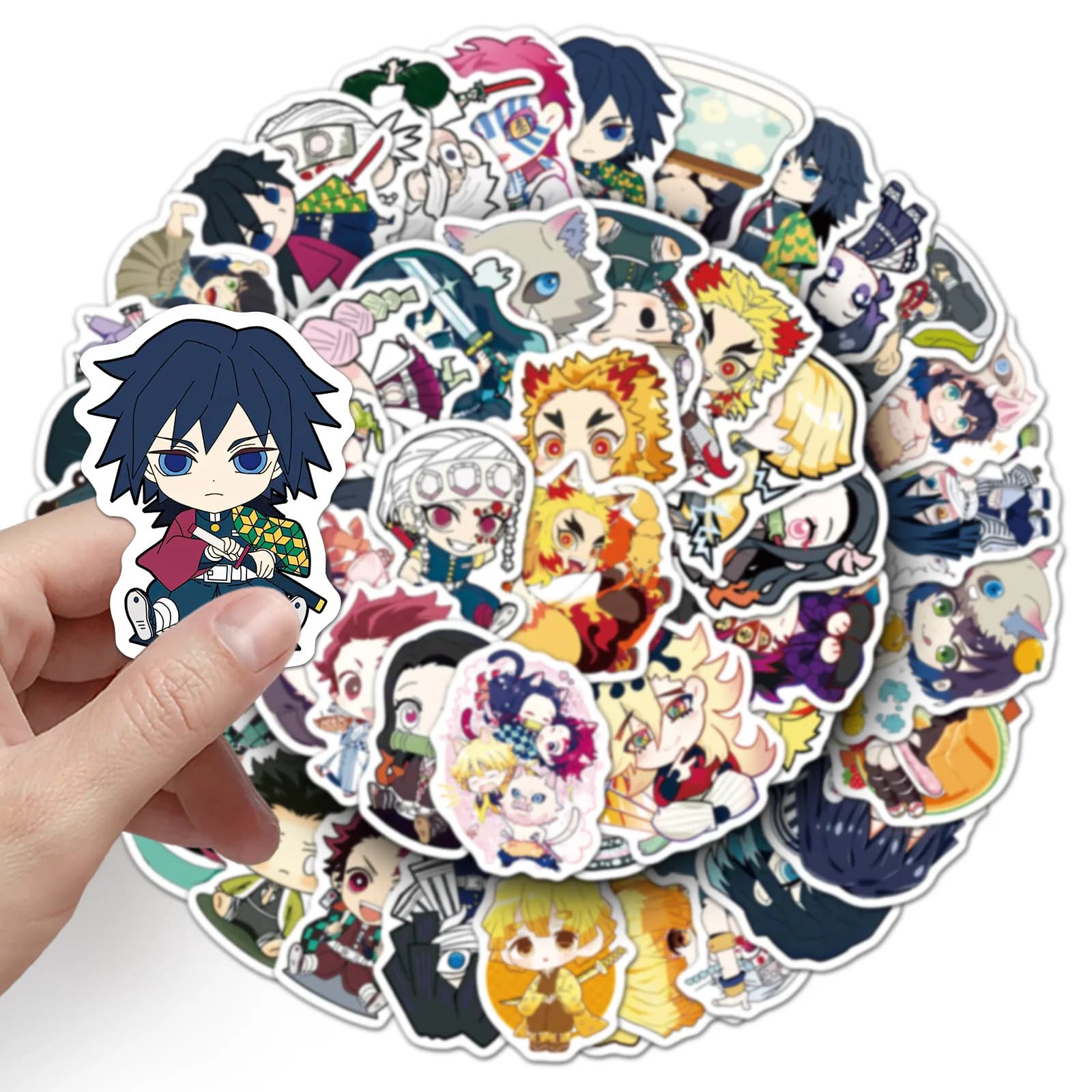 50 Pezzi Adesivi Demon Slayer Anime Giapponese, Graffiti per Skateboard, Frigorifero, Decorazione per Quaderni, Bagagli, Adesivi Impermeabili